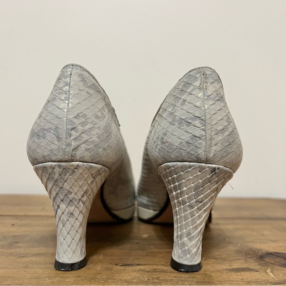 Vintage d’Rossana by Charna Cadi Leather Snakeskin Pumps - Picture 6 of 9